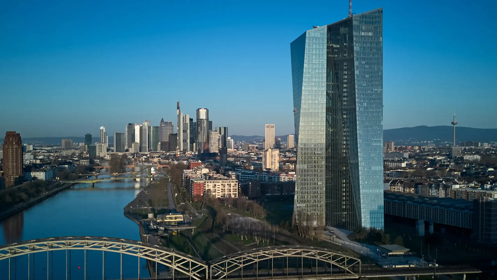 The European Central Bank is pictured in Frankfurt, Germany