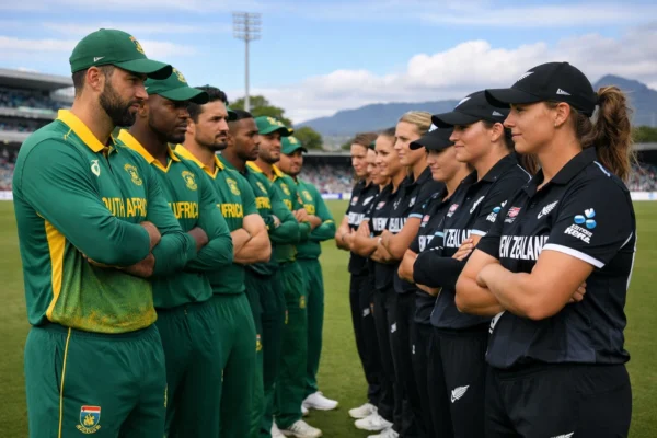 South Africa men's and women's tour of New Zealand stakes as players practice before series in New Zealand
