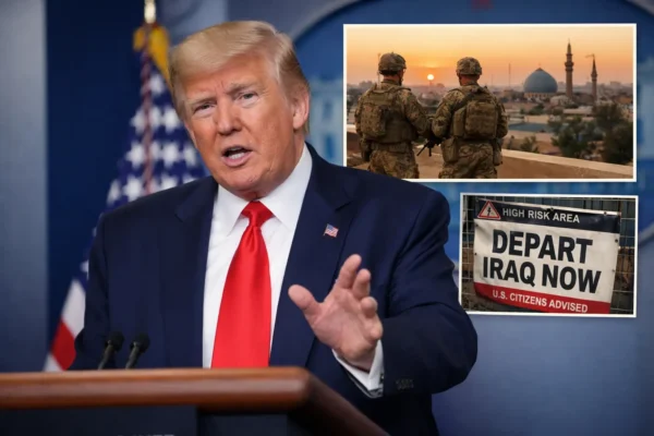 Trump says US not ready to make deal with Iran during press briefing as citizens warned to leave Iraq amid rising tensions.