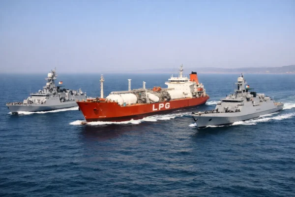 Indian Navy escorting LPG tankers to Gujarat ports as vessels approach Indian waters
