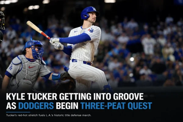 Kyle Tucker batting for Dodgers during three-peat push in MLB season