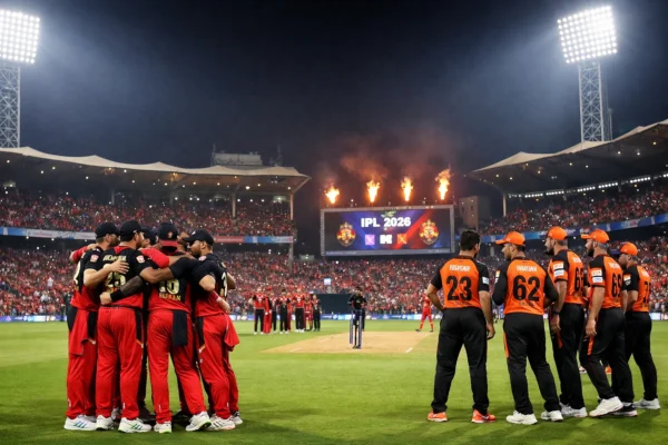 RCB vs SRH IPL 2026 opener at M Chinnaswamy Stadium Bengaluru night match