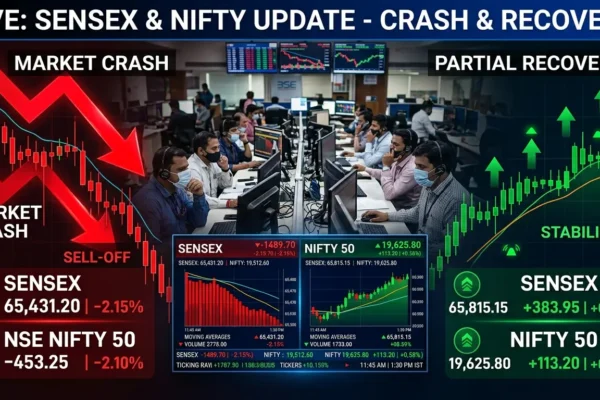 Sensex and Nifty recover from intraday lows amid market volatility