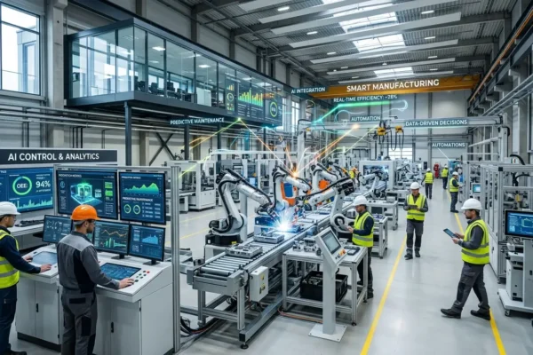 AI-powered smart factory improving manufacturing efficiency in India