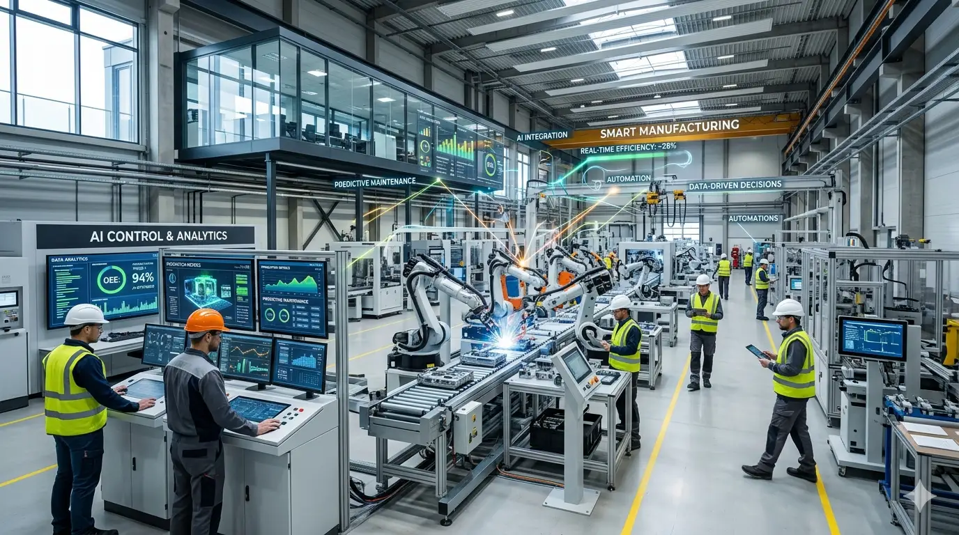 AI-powered smart factory improving manufacturing efficiency in India