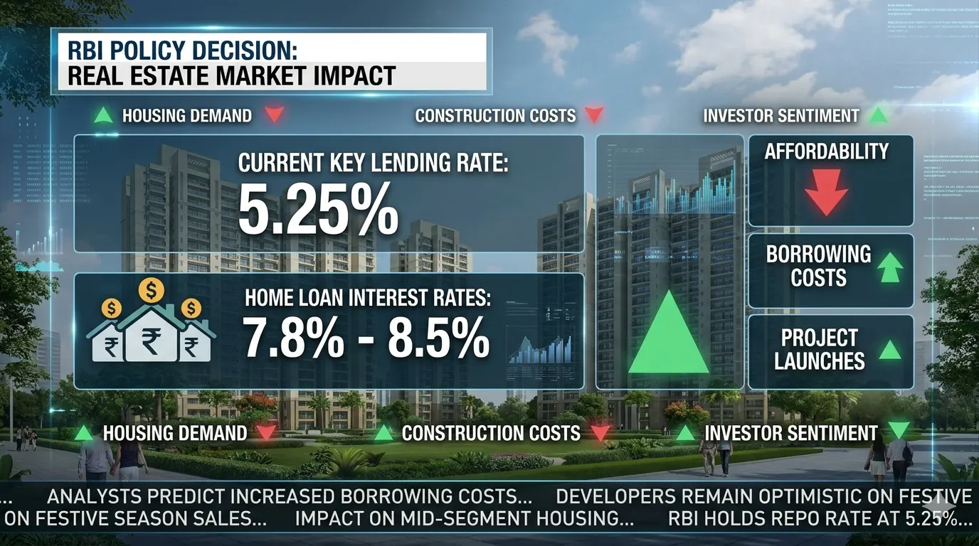 RBI repo rate decision impacts home loans and real estate sector outlook