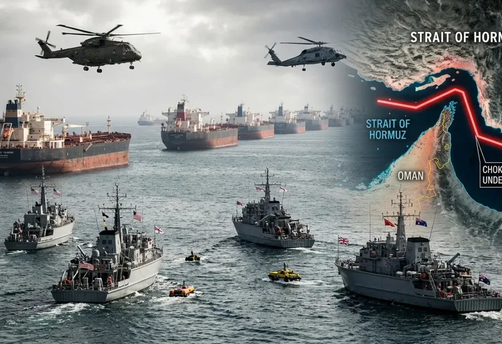 Mine clearance operations in Strait of Hormuz amid crisis