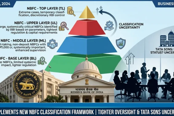 RBI tightening NBFC classification norms affecting Tata Sons status