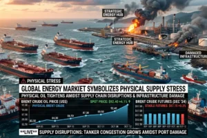Brent crude prices elevated due to supply disruption in global oil markets