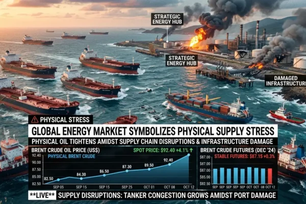 Brent crude prices elevated due to supply disruption in global oil markets