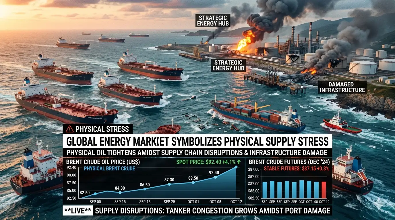 Brent crude prices elevated due to supply disruption in global oil markets