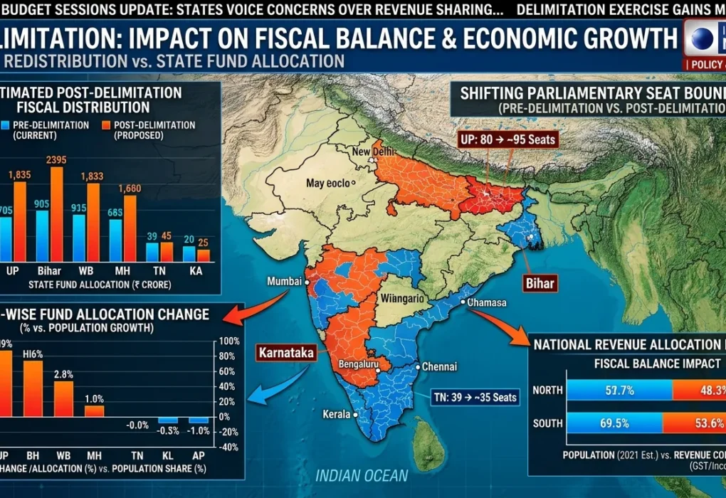 Delimitation in India affecting fiscal balance and state funding