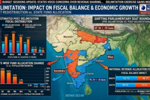 Delimitation in India affecting fiscal balance and state funding