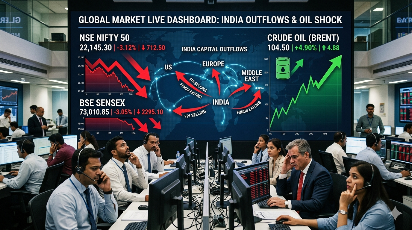 Foreign investors sell Indian equities amid rising oil prices and growth worries