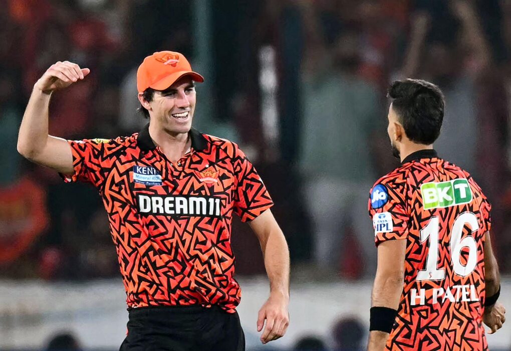 Hyderabad players celebrating during an IPL 2026 match as Simon Doull praises their top-four form