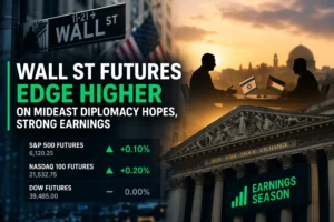Wall Street futures rise as Middle East diplomacy hopes and strong corporate earnings boost market sentiment
