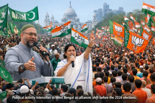 Crowds at political rallies in West Bengal ahead of 2026 assembly elections